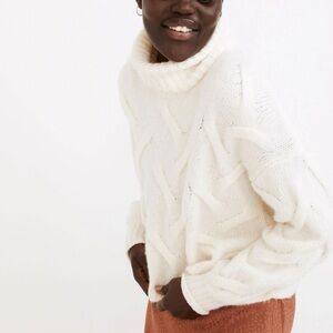 Madewell Somervell Modern Cable Turtleneck Sweater